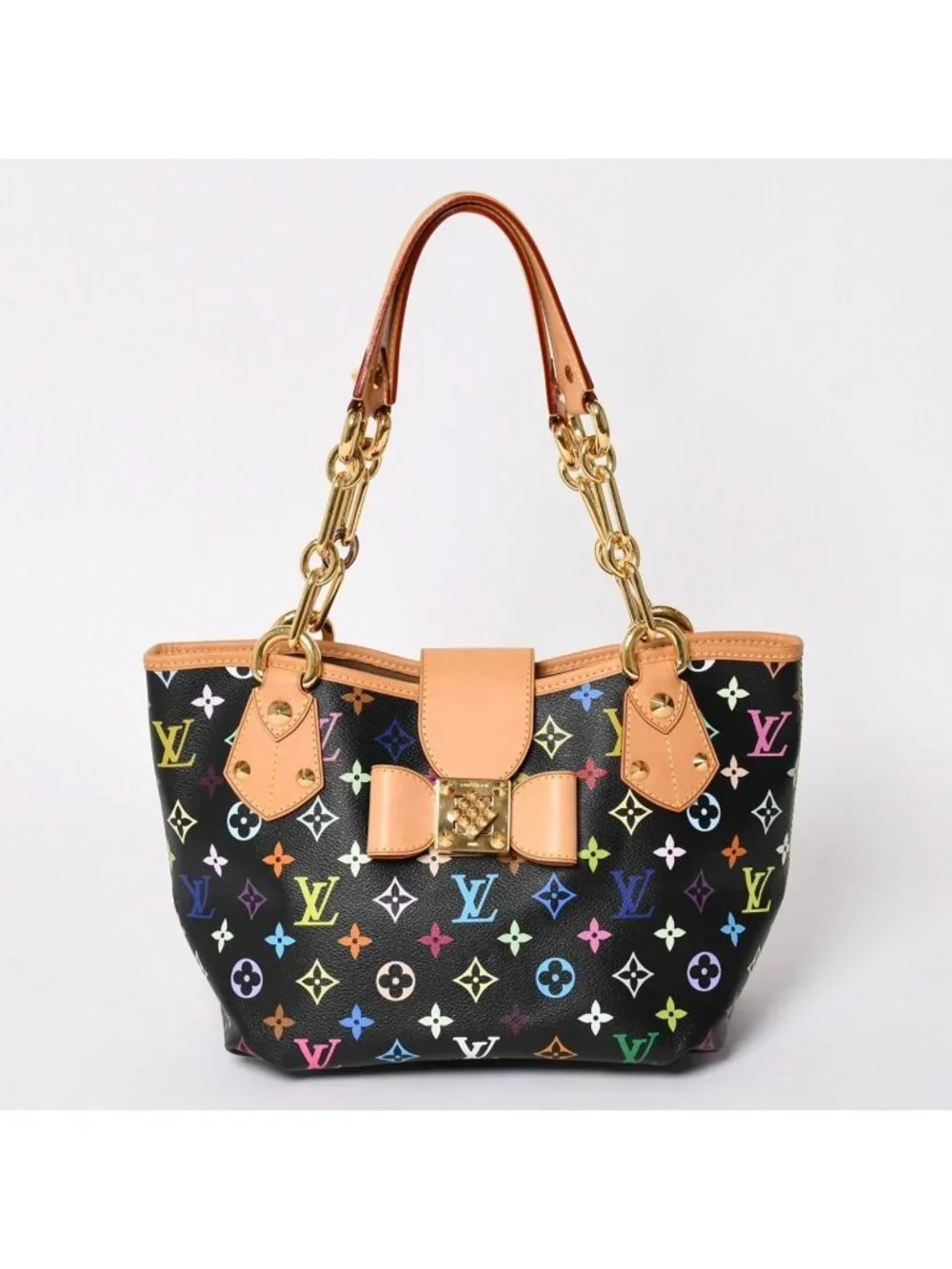 Louis Vuitton Takashi Murakami Monogram Multicolor Annie MM Shoulder Bag Noir